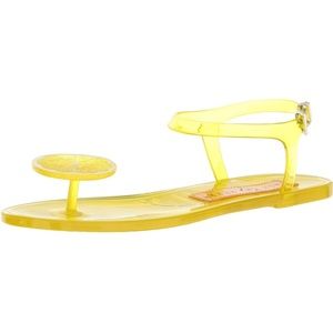 KATY PERRY LEMON SCENTED JELLY SANDAL SIZE 8 NIB BUNDLE w/ PURSE + EARRINGS